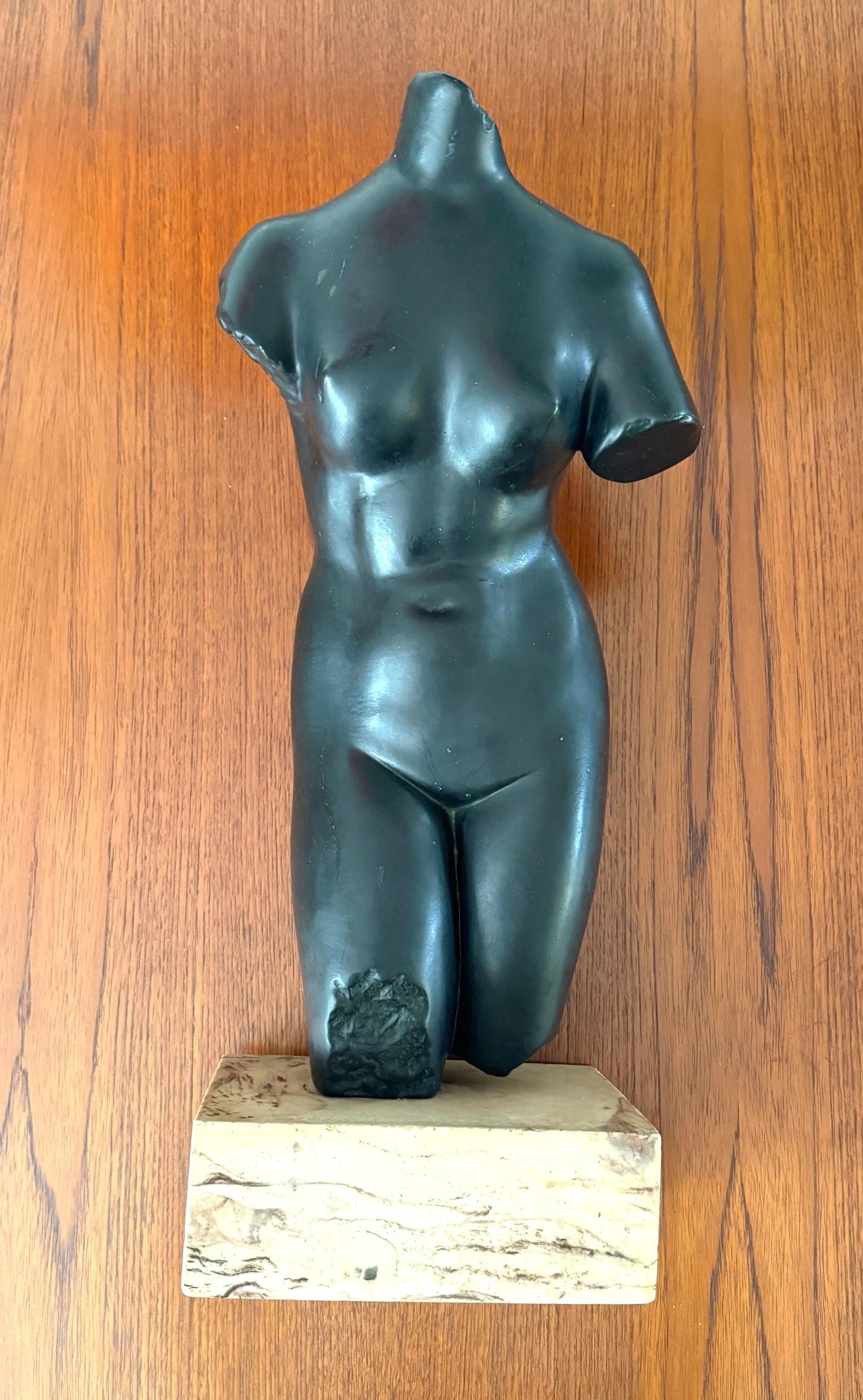 Sculpture Aphrodite noire de style moderne du milieu du siècle dernier Alva Studios MMA en vente 6