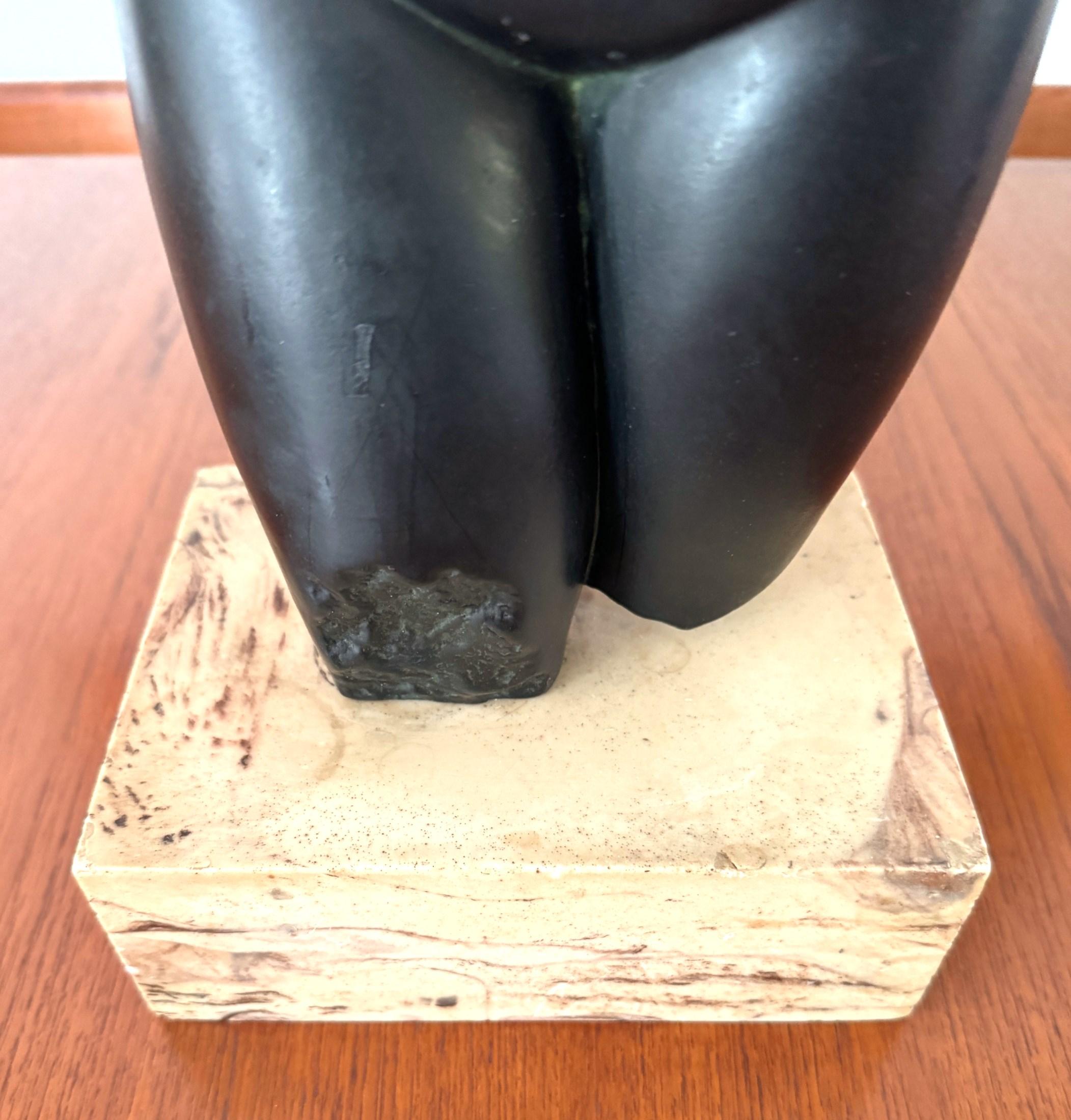 Nord-américain Sculpture Aphrodite noire de style moderne du milieu du siècle dernier Alva Studios MMA en vente