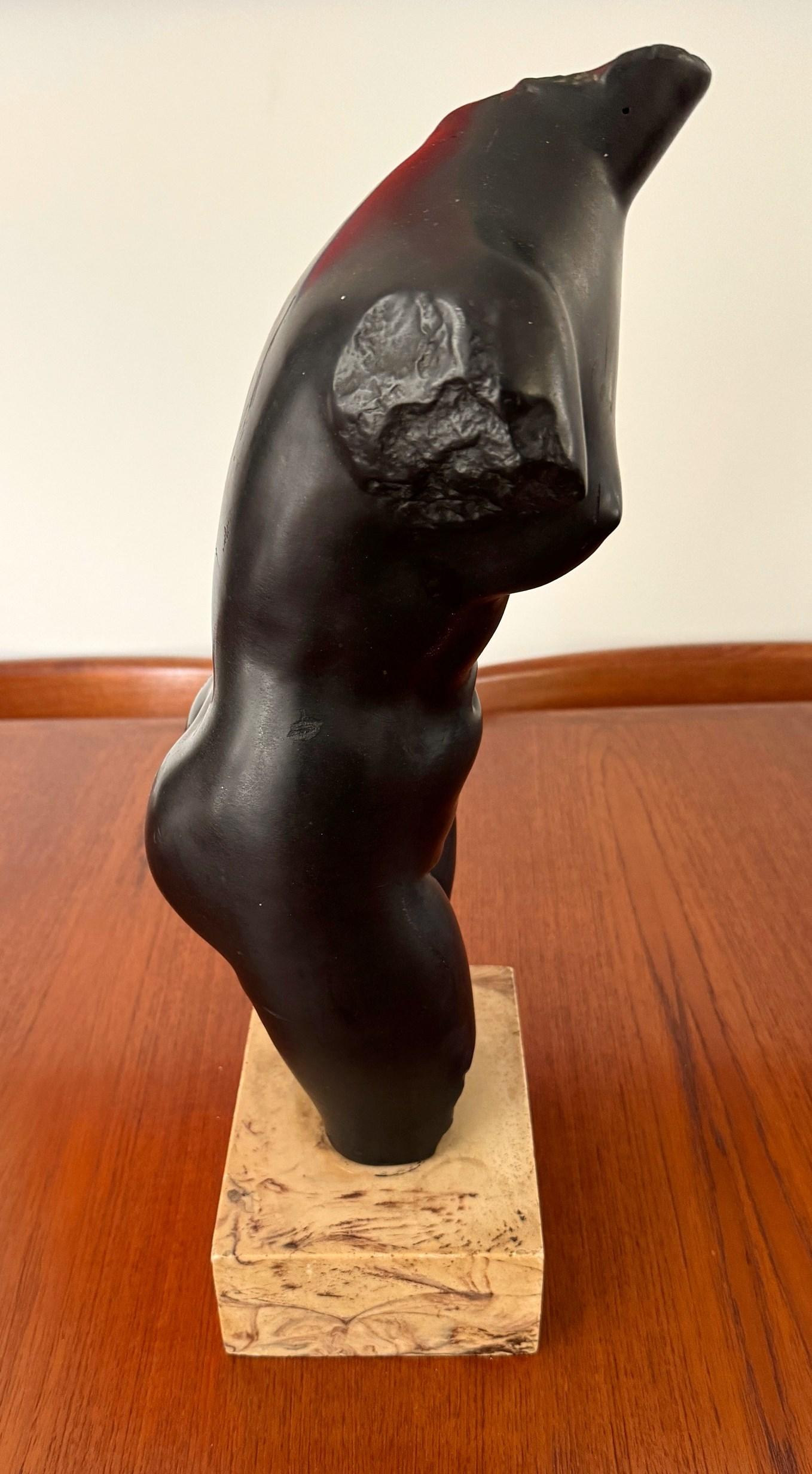Sculpture Aphrodite noire de style moderne du milieu du siècle dernier Alva Studios MMA Bon état - En vente à Newfoundland, PA