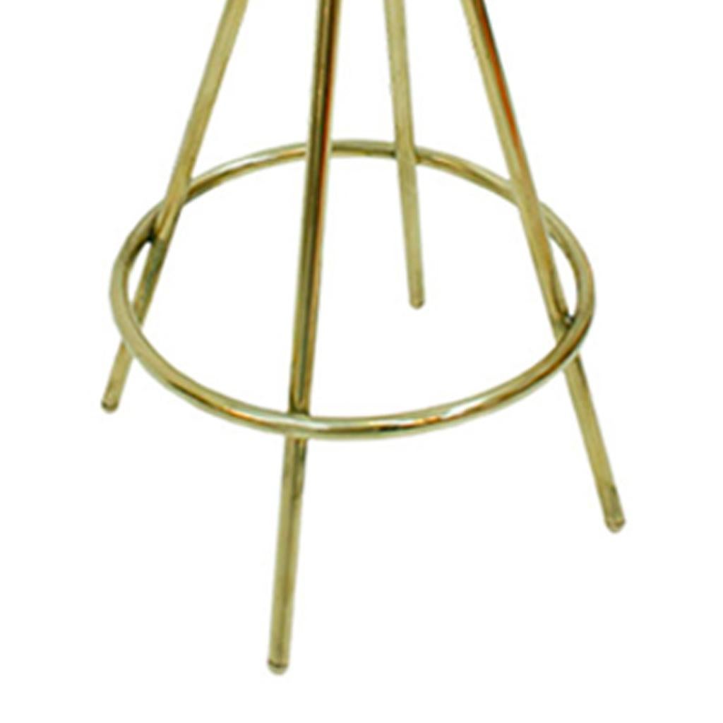 Laiton Tabourets italiens de style The Moderns en laiton et fourrure de chèvre en vente