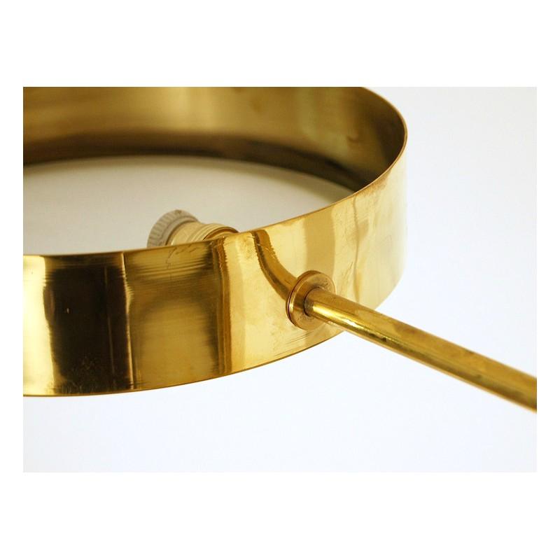 Lampadario italiano in ottone in stile metà secolo moderno, Bruno Gatta in vendita 5