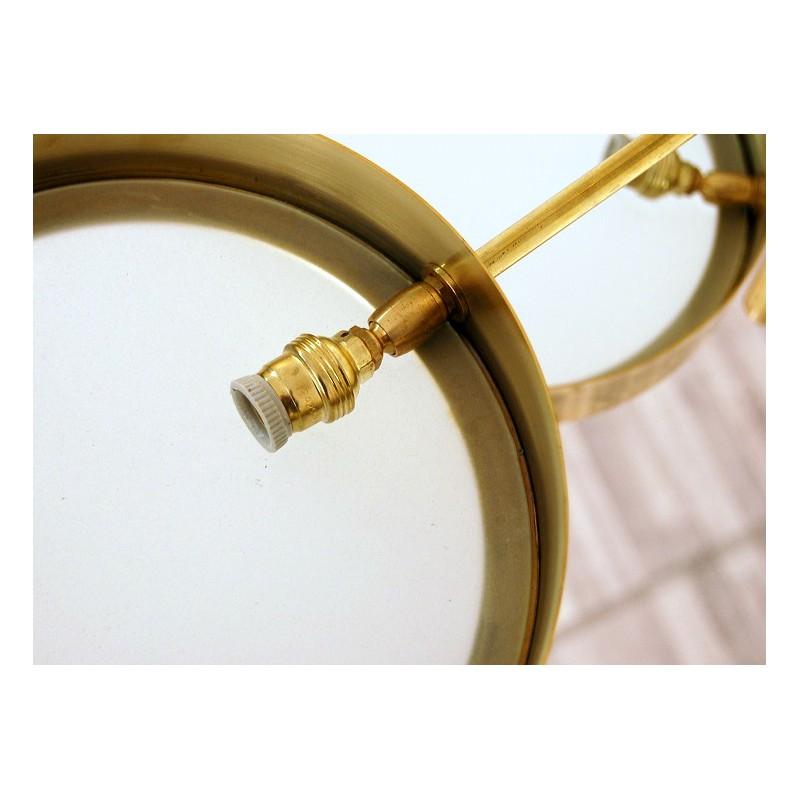 Lampadario italiano in ottone in stile metà secolo moderno, Bruno Gatta in vendita 6