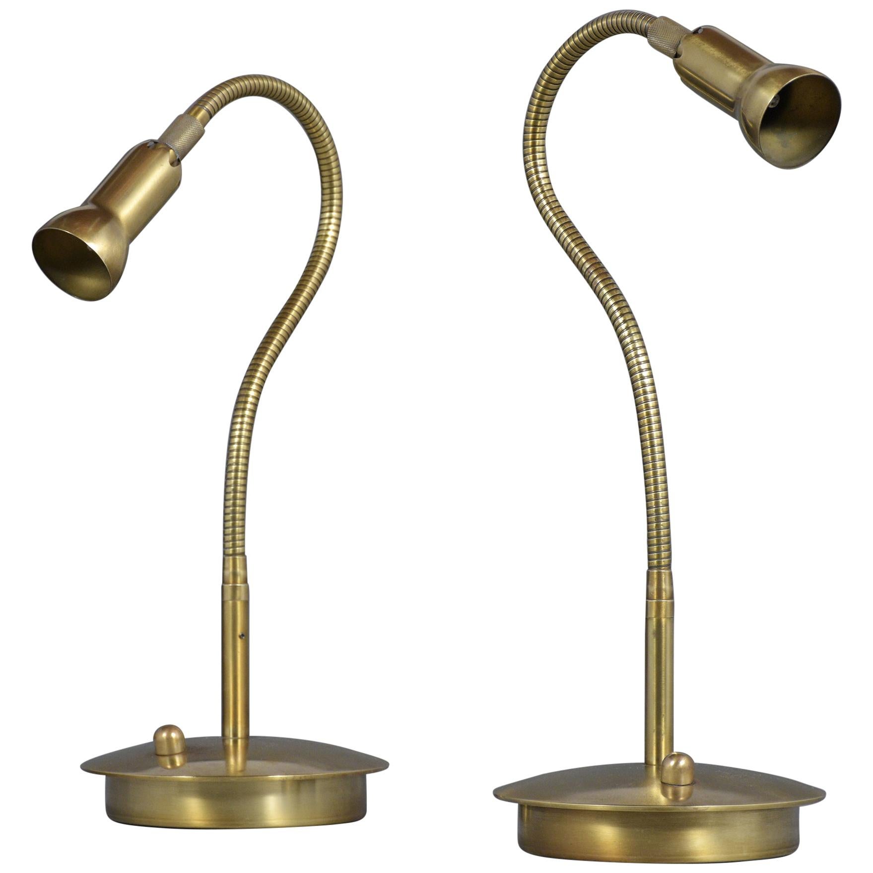 Vintage Mid-Century Modern Style Brass Table Lamps