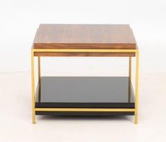 Mid-Century Modern Style Brass Two-Tier Side Table