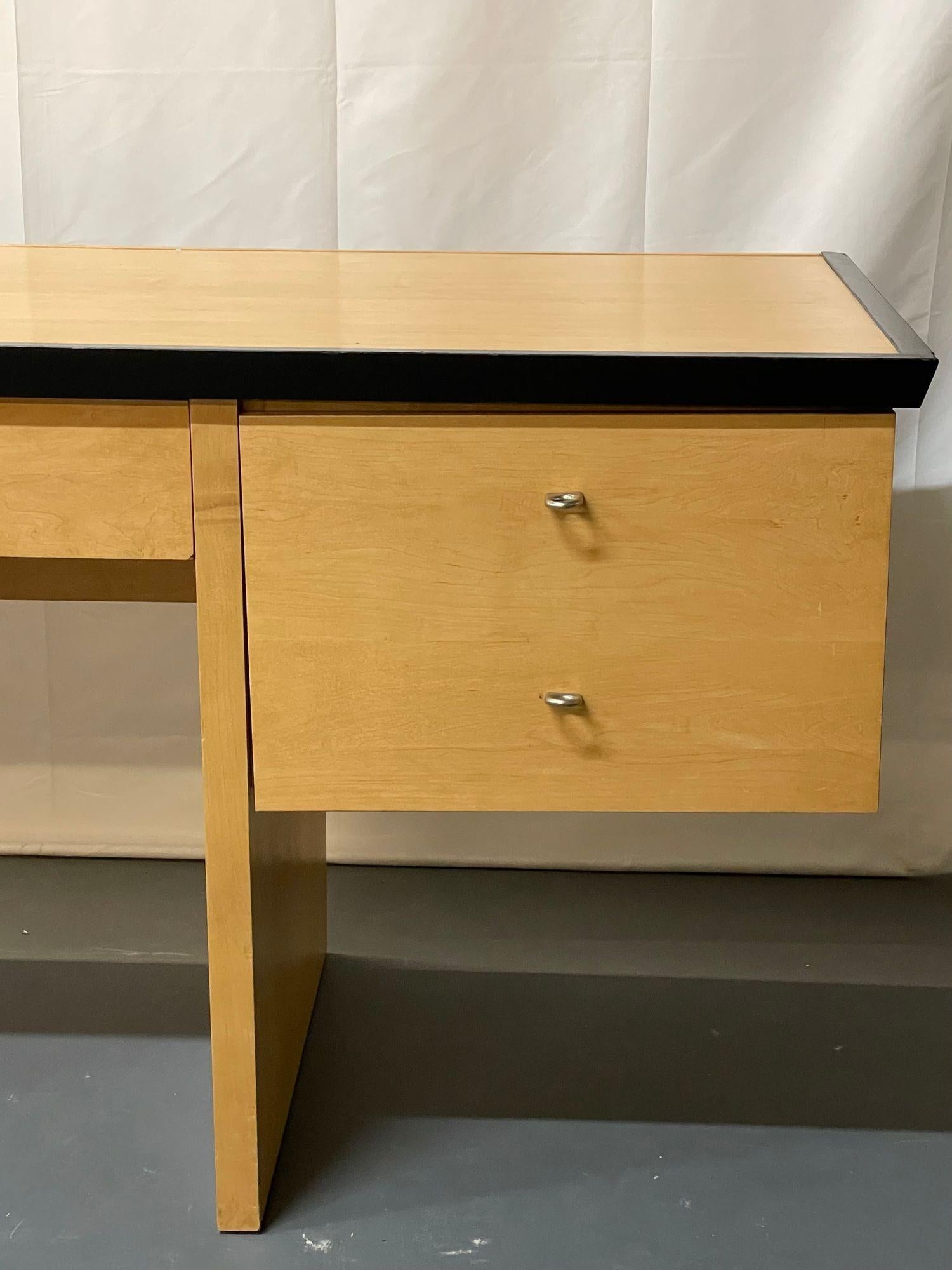 Mid-Century Modern Style Burl and Ebony Custom Quality Desk / Writing Table 7