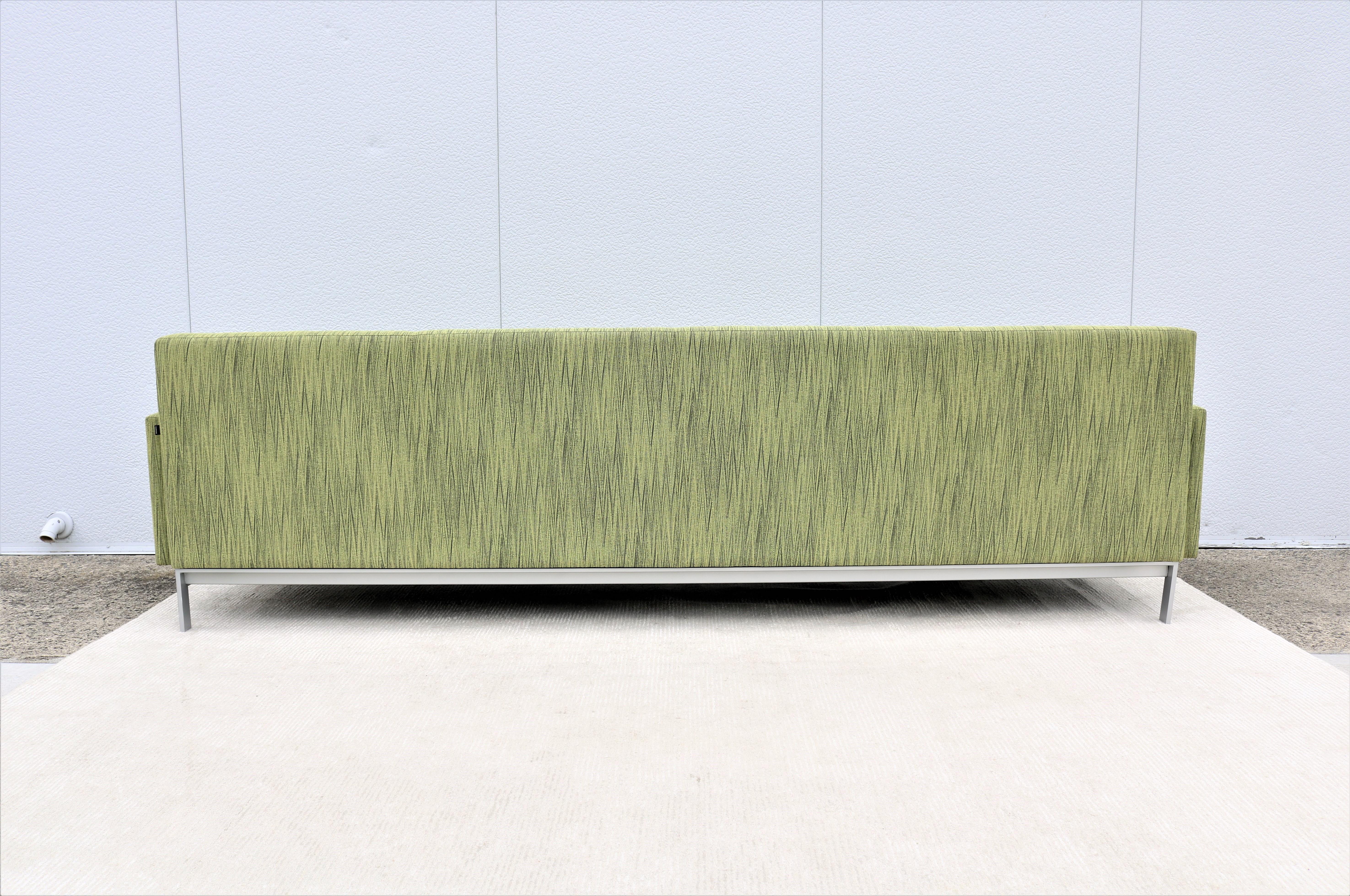 Mid-Century Modern Style Coalesse Millbrae Contract Green 4 Seat Sofa Lounge 4