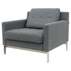 Style moderne du milieu du siècle Coalesse Millbrae Lifestyle Gray Wool Lounge Chair