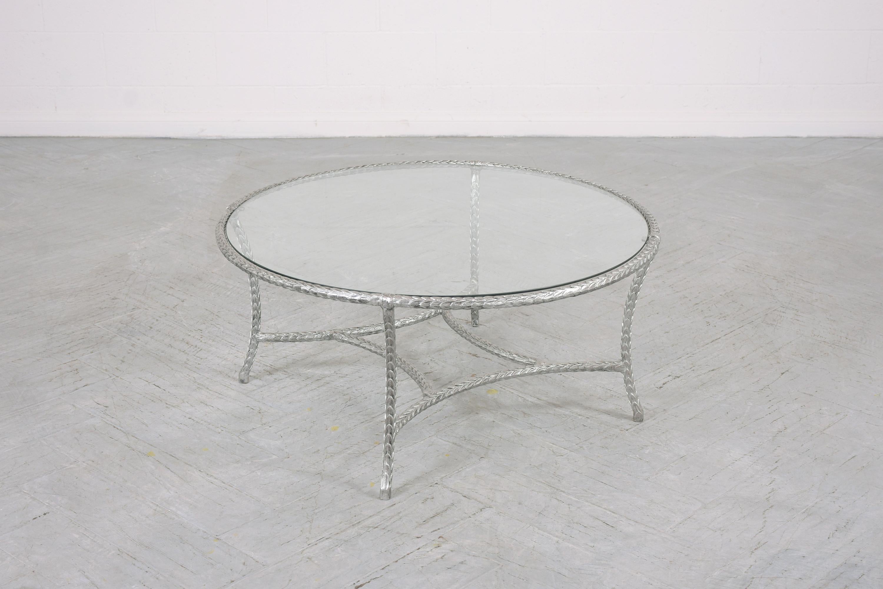 Mid-Century Modern 1960 Mid-Century Round Metal Coffee Table For Sale
