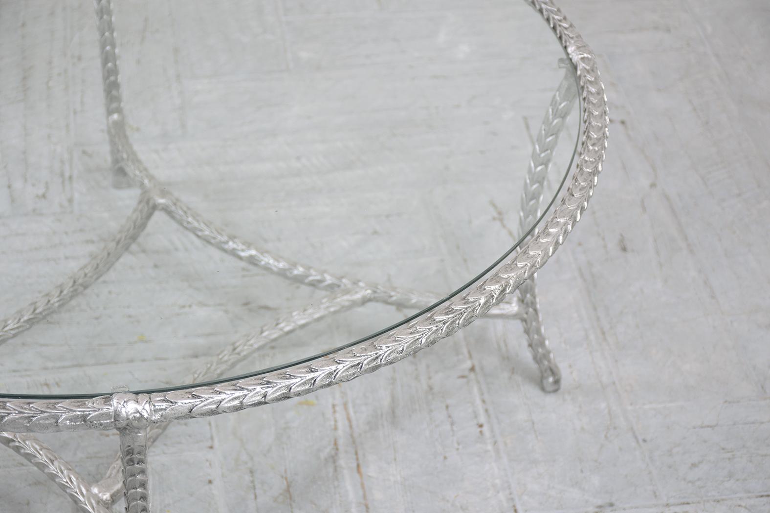 American 1960 Mid-Century Round Metal Coffee Table For Sale