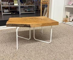 Mid Century Modern Style Coffee Table or Accent Table with metal Hairpin Legs.
