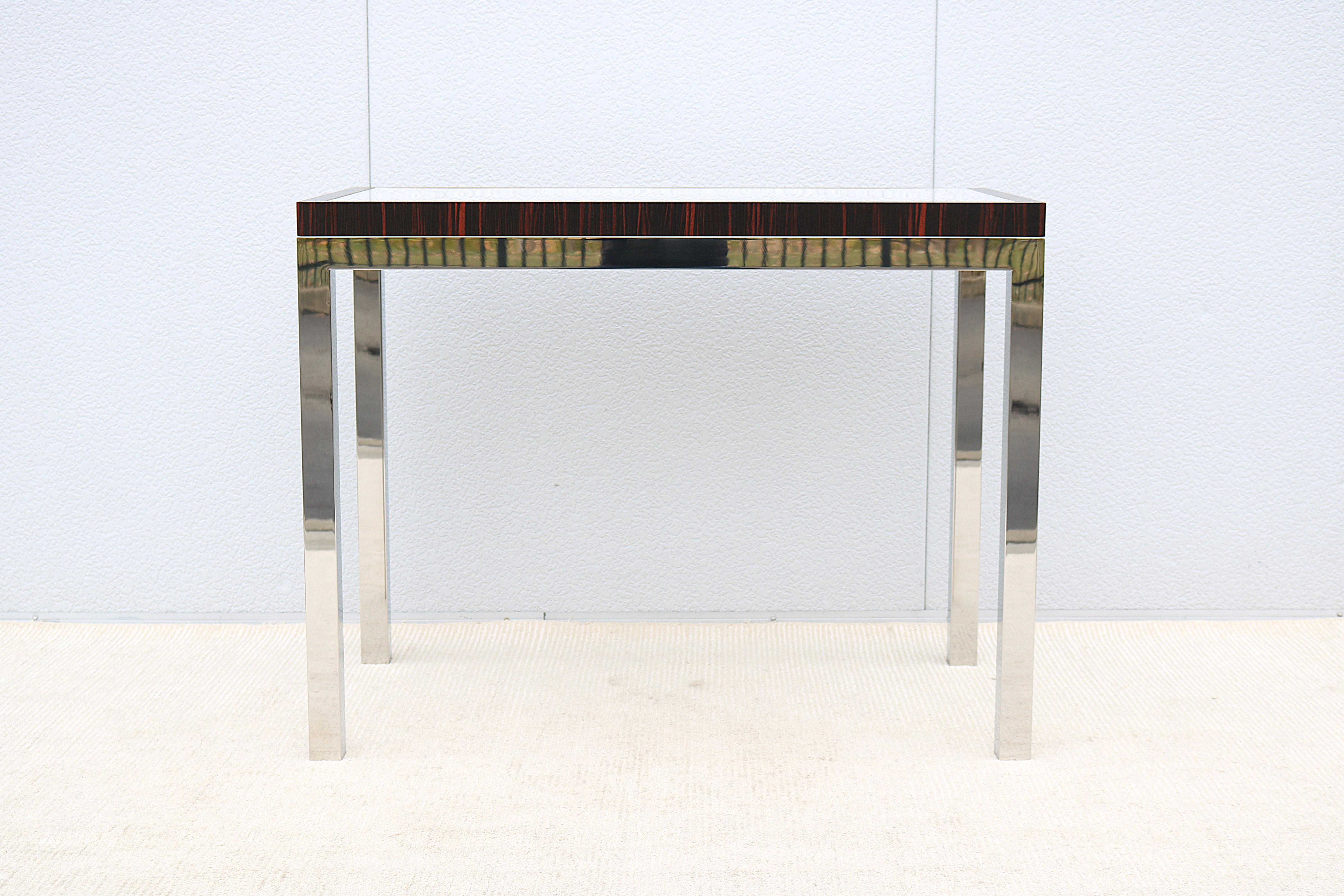 Mesa consola a media altura de estilo moderno de mediados de siglo atribuida a Leon Rosen Estadounidense en venta
