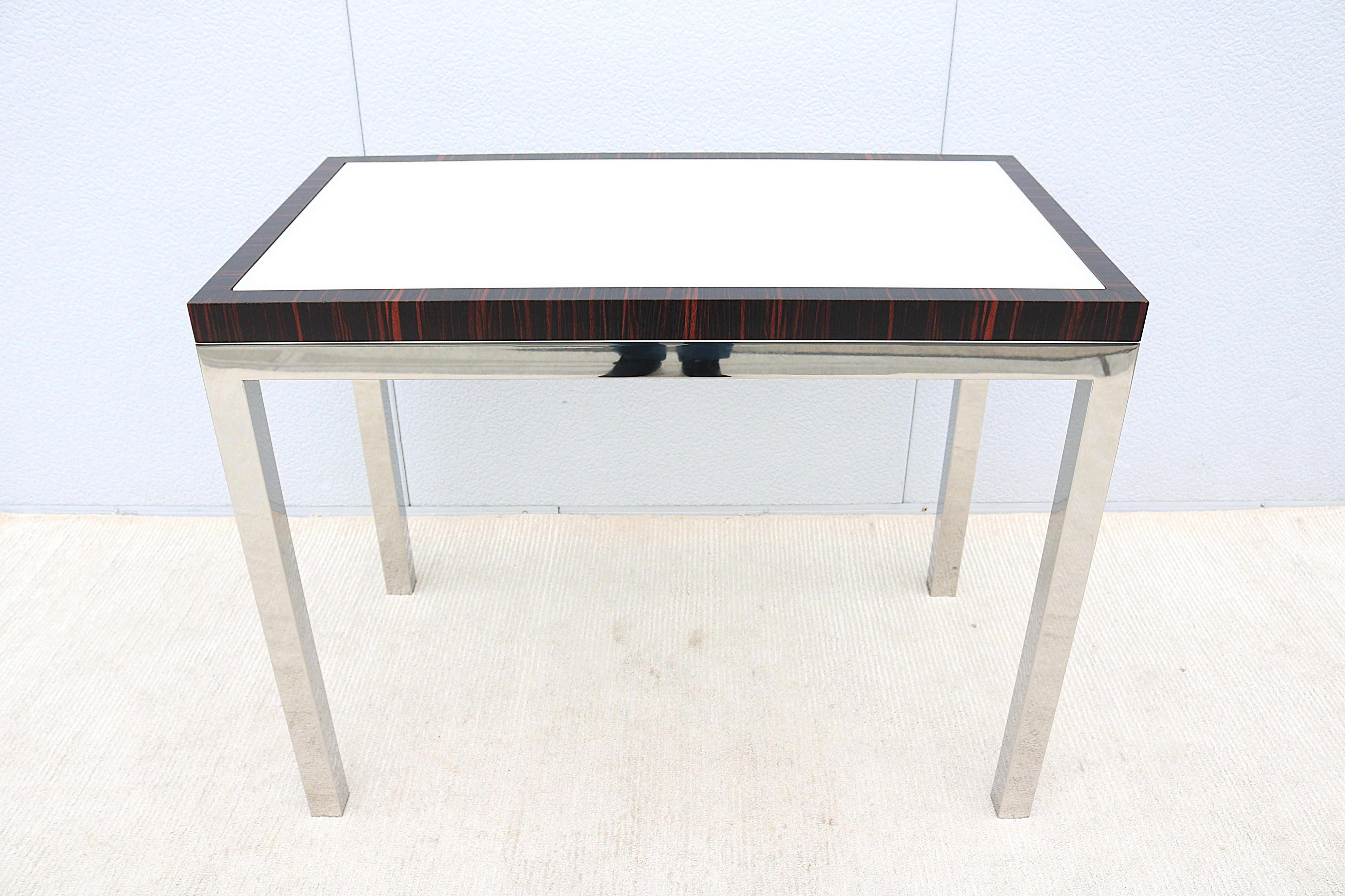 Mesa consola a media altura de estilo moderno de mediados de siglo atribuida a Leon Rosen Pulido en venta