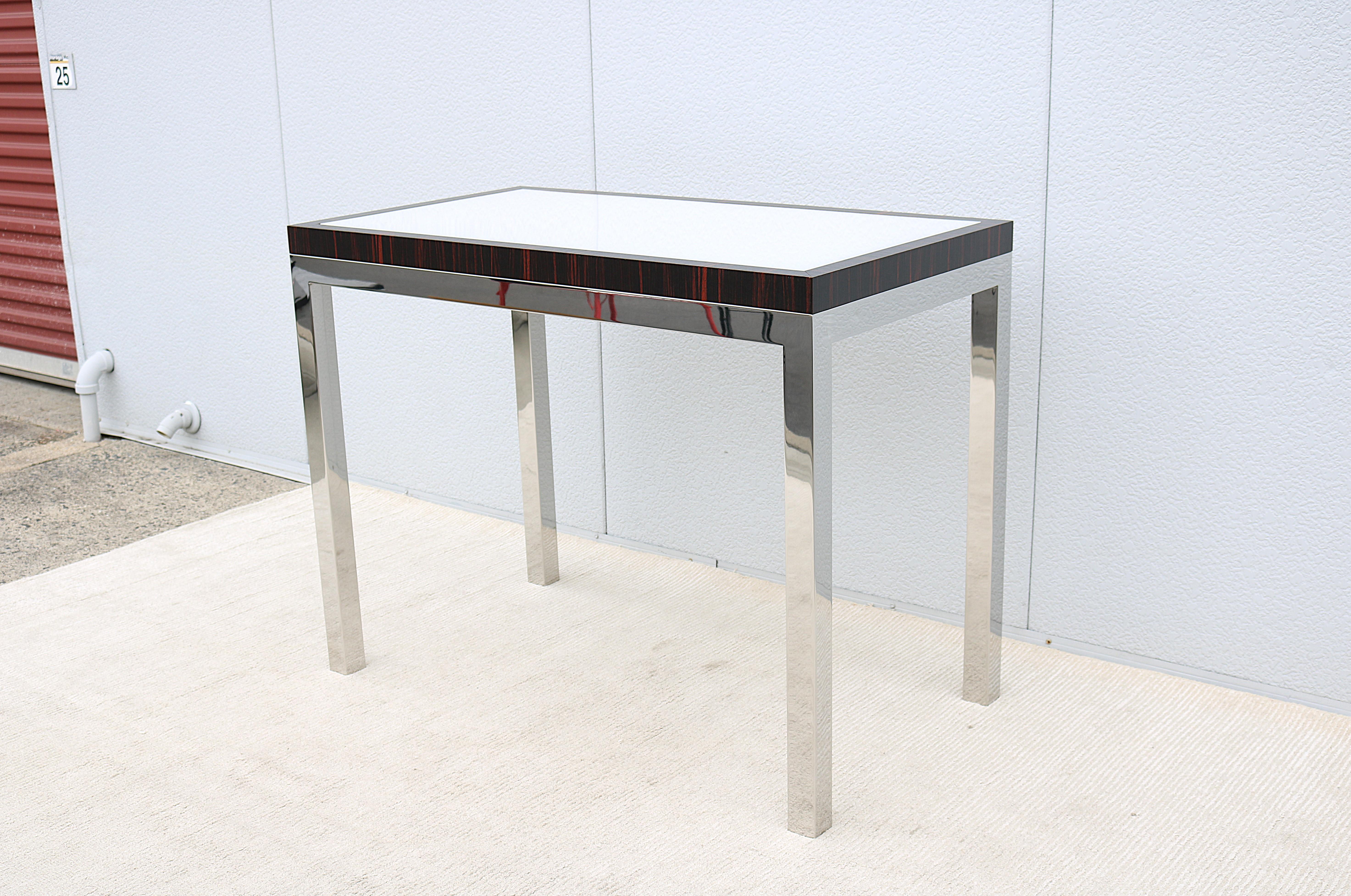 Mesa consola a media altura de estilo moderno de mediados de siglo atribuida a Leon Rosen en Bueno estado para la venta en Secaucus, NJ