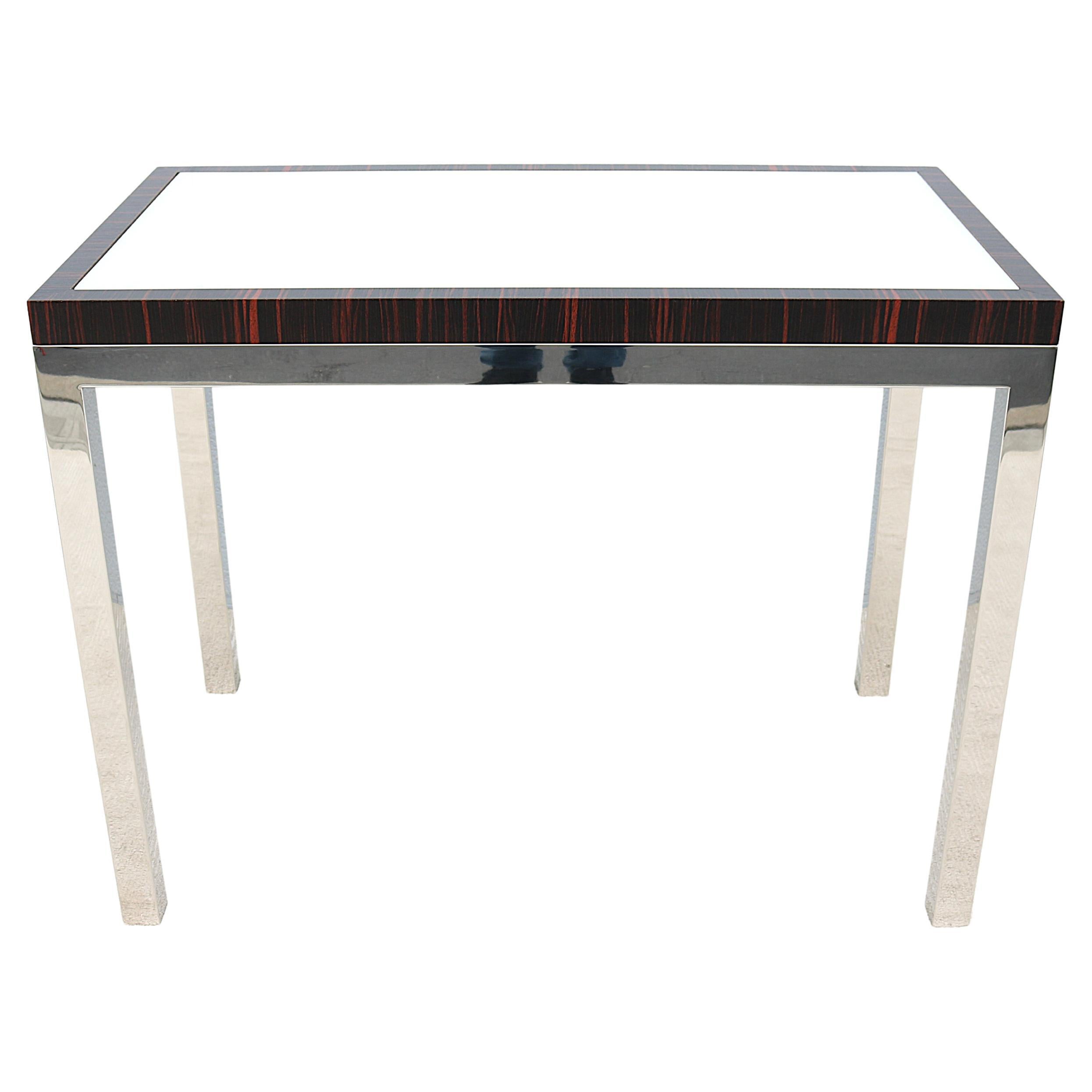 Mesa consola a media altura de estilo moderno de mediados de siglo atribuida a Leon Rosen en venta
