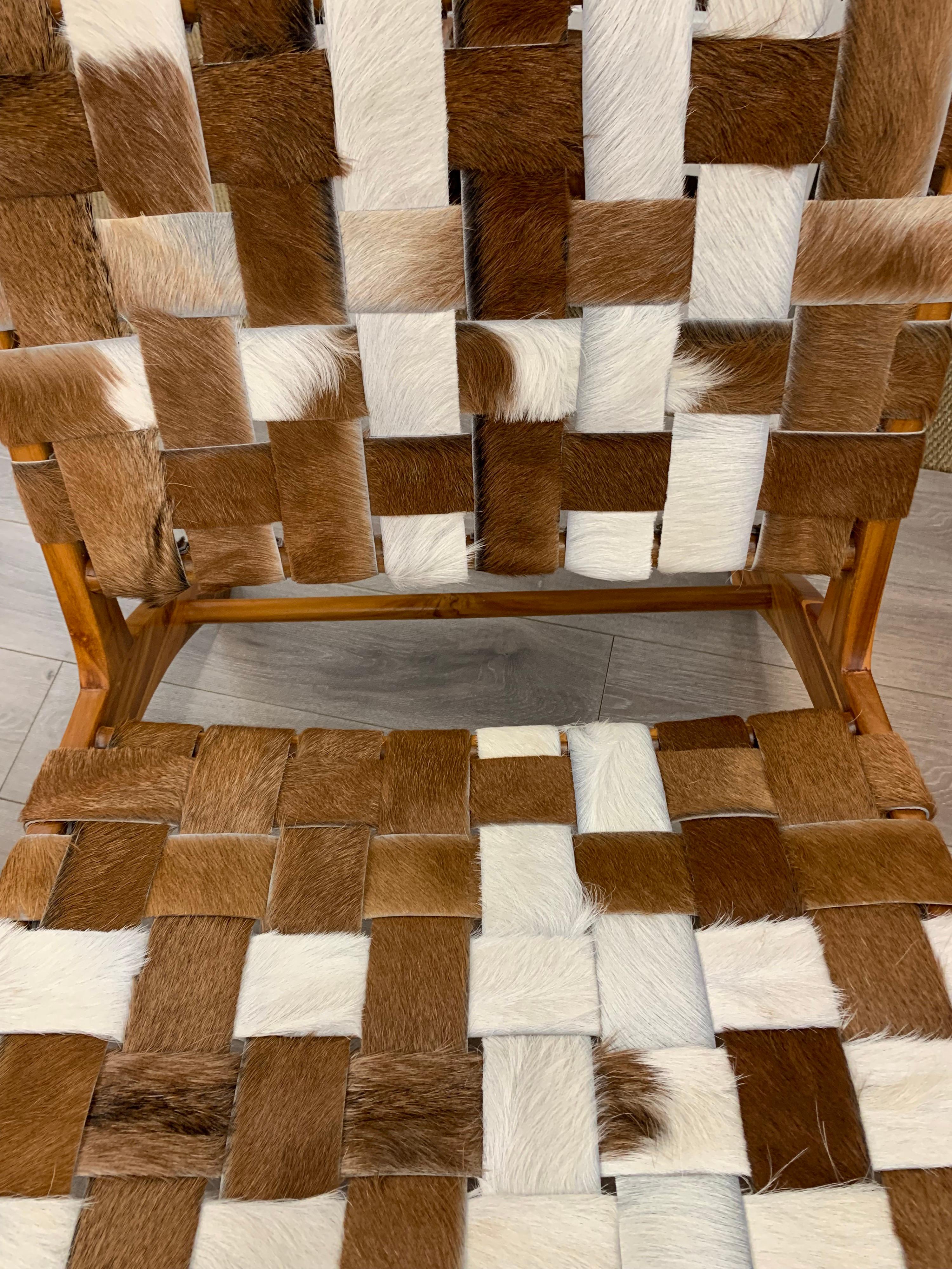 mid century cowhide chair