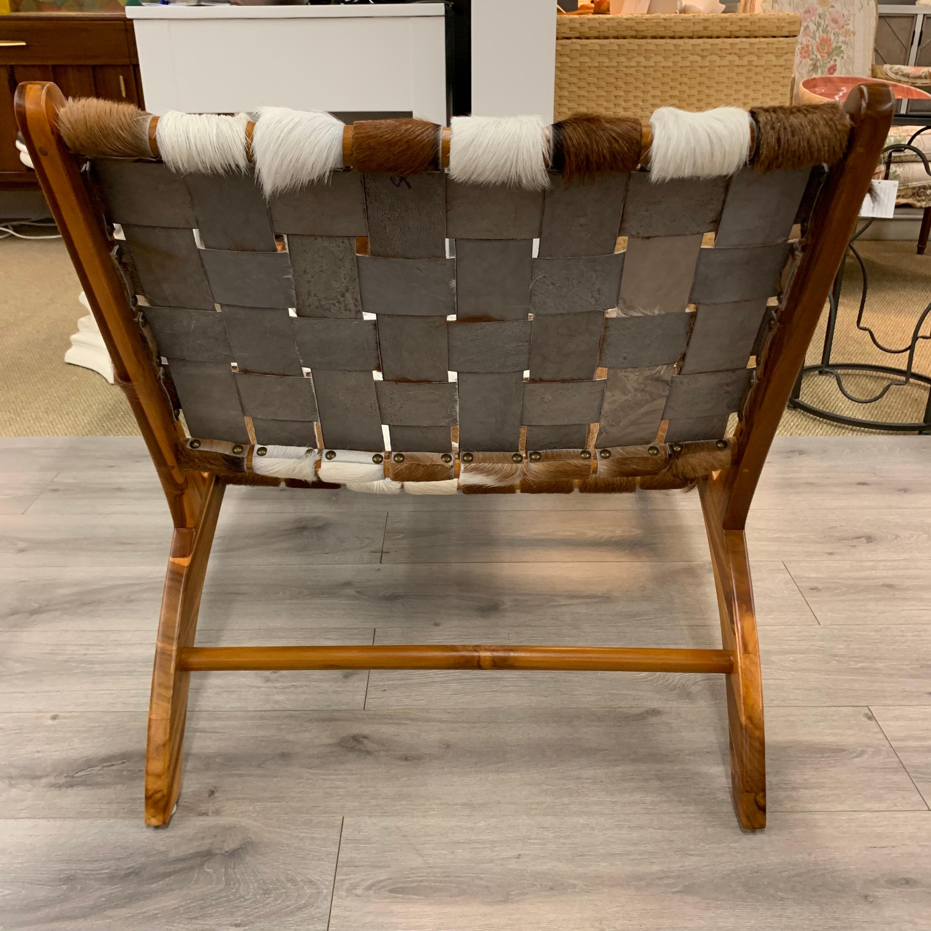 20th Century Mid-Century Modern Style Cowhide Lounge Chair
