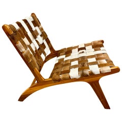Mid-Century Modern Style Cowhide Lounge Chair