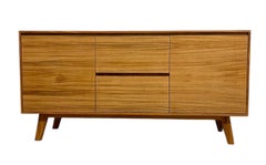 Mid Century Modern Style Credenza 2 Door 2 Drawer TV Cabinet