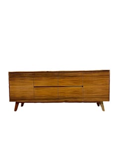 Mid Century Modern Style Credenza 2 Door 4 Drawer TV Cabinet