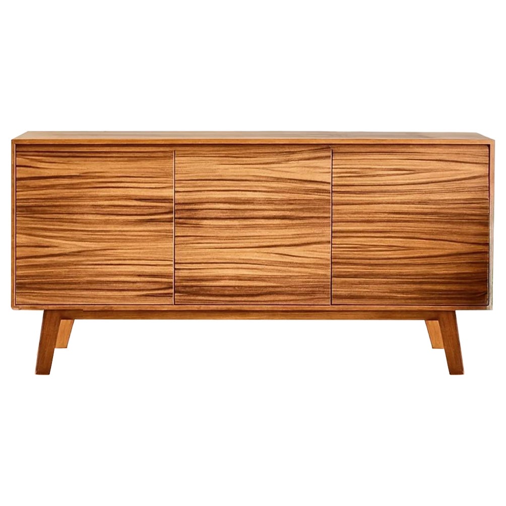 Mid Century Modern Style Credenza 3 Door TV Cabinet For Sale