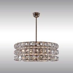 Mid-Century Modern Style Crystal Chandelier, Re Edition