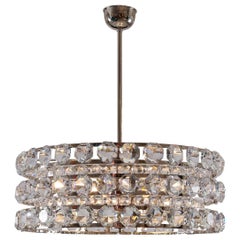 Lustre en cristal de style moderne du milieu du siècle, Re Edition