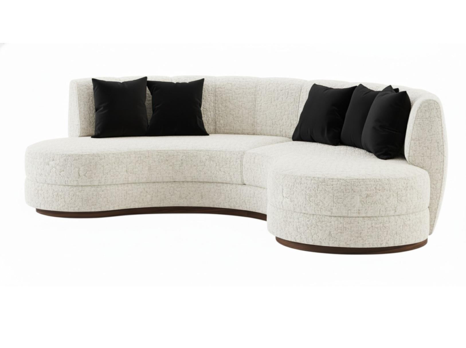 Divano scultoreo in stile metà secolo moderno in velluto color cioccolato in vendita 1