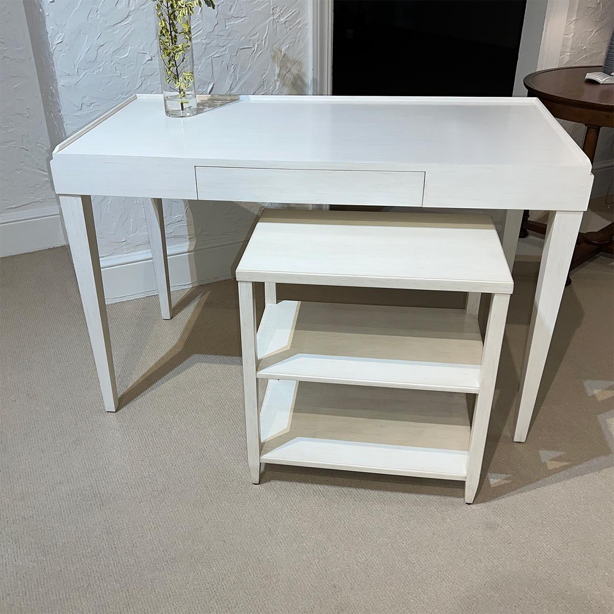 Mid-Century Modern Style Desk - Drift White In New Condition For Sale In Westwood, NJ