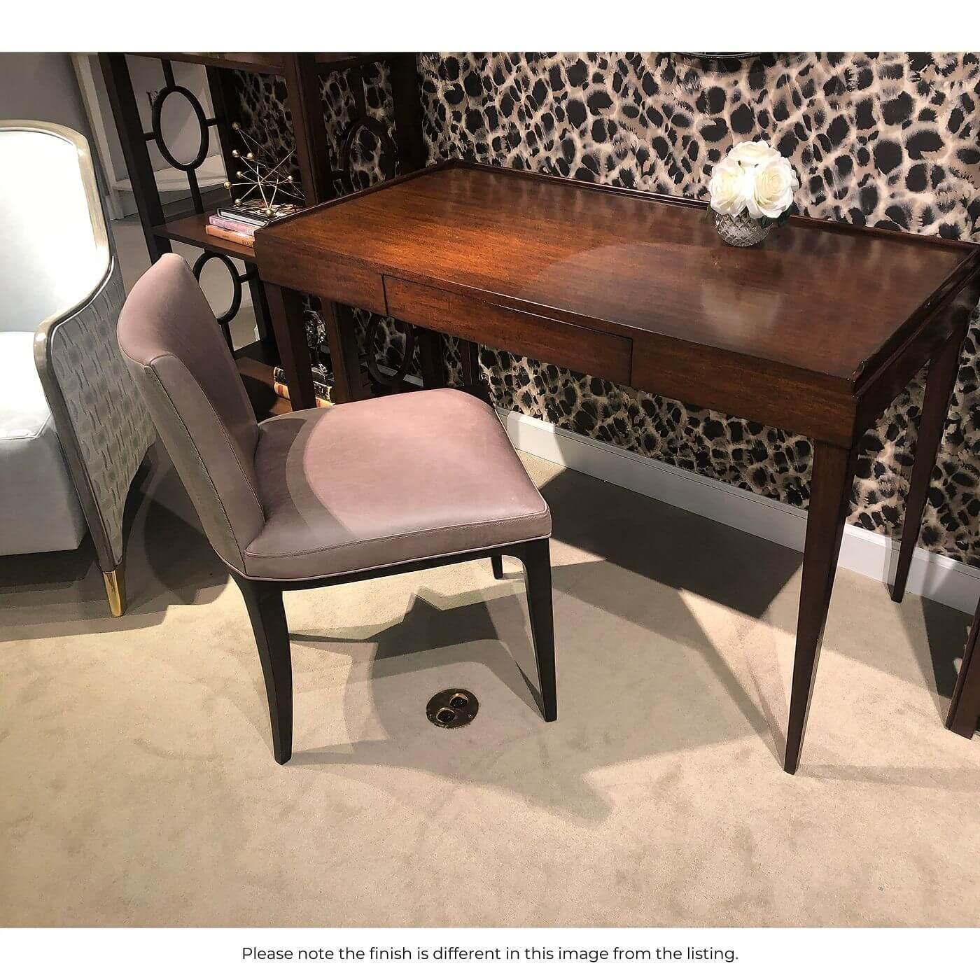 Mid-Century Modern Style Desk, Mahogany Finish In New Condition For Sale In Westwood, NJ