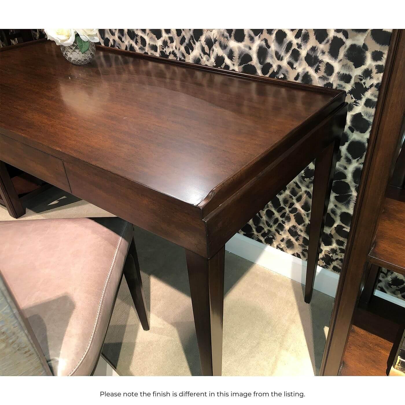 Mid-Century Modern Style Desk, Mahogany Finish For Sale 1