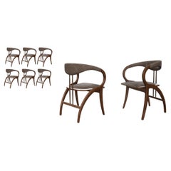 Mid-century Modern Style Set of 8 Dining Chairs Customizable