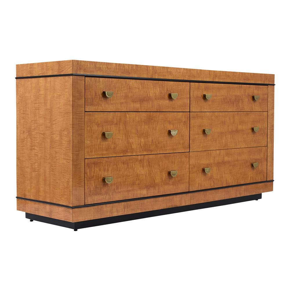 Ebonized Mid-Century Modern Maple Dresser