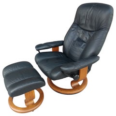 Mid-Century Modern Style Ekornes Stressless Leather Recliner