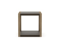 Tavolino Impero in stile Mid-Century Modern realizzato in Oak e ottone, fatto a mano