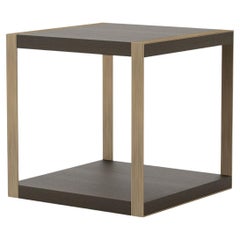Tavolino Impero in stile Mid-Century Modern realizzato in Oak e ottone, fatto a mano