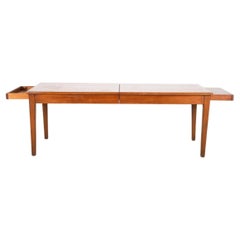 Mid century harvest farm table with 2 leaves John Stuart