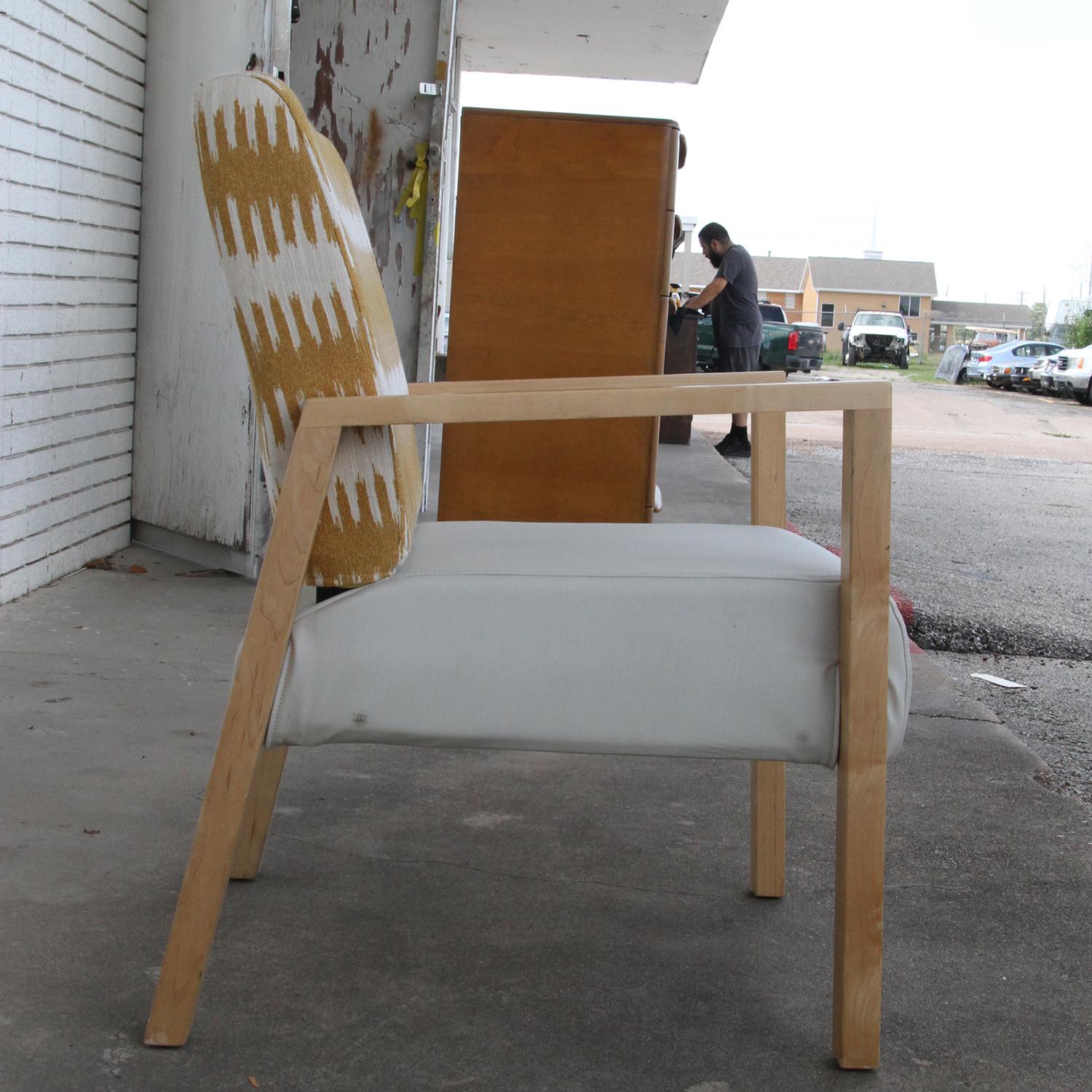 Nord-américain Chaise longue en acier inoxydable de style moderne du milieu du siècle dernier en vente