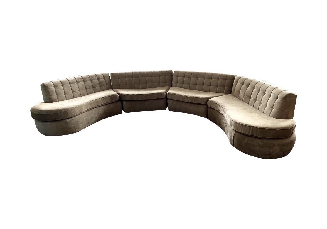Mid-Century Modern Mid Century Modern Style Four Piece Sectional Sofa for Restoration For Sale