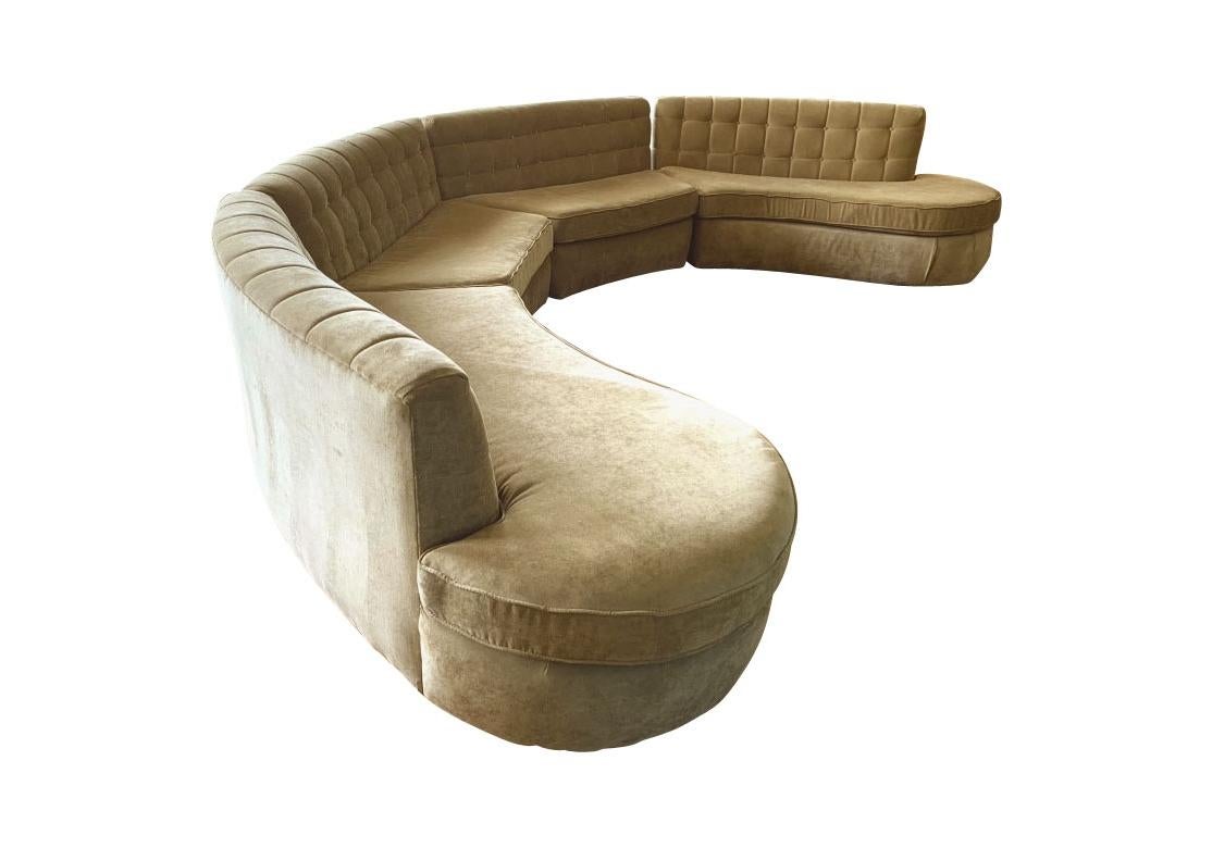 Unknown Mid Century Modern Style Four Piece Sectional Sofa for Restoration For Sale