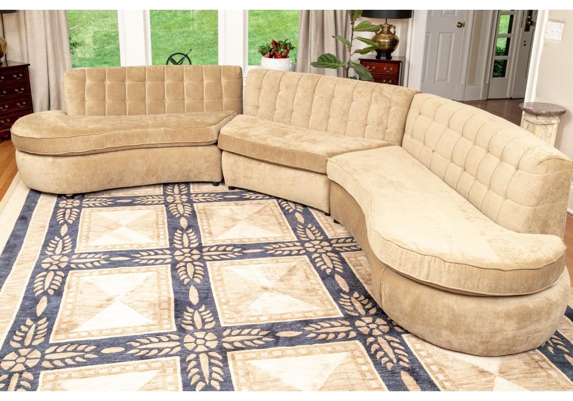 Mid Century Modern Style Four Piece Sectional Sofa for Restoration In Fair Condition For Sale In Bridgeport, CT