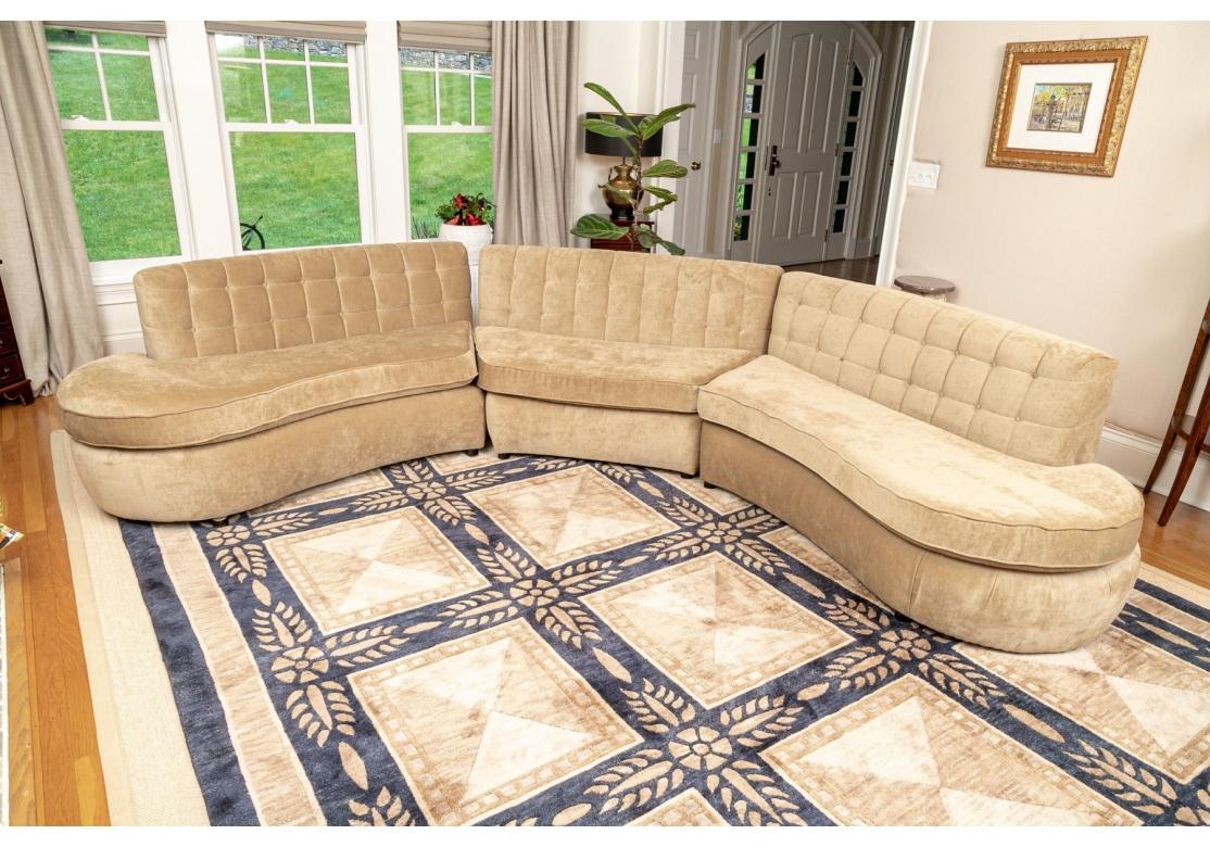 20th Century Mid Century Modern Style Four Piece Sectional Sofa for Restoration For Sale