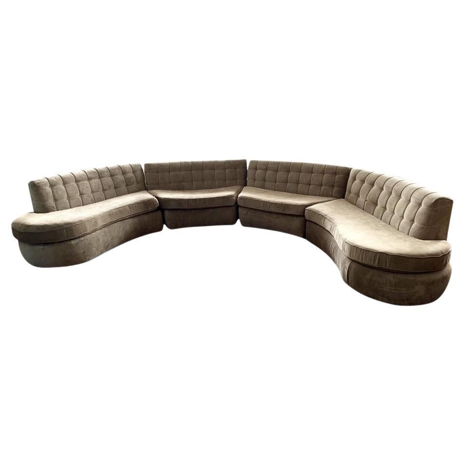 Mid Century Modern Style Four Piece Sectional Sofa for Restoration For Sale