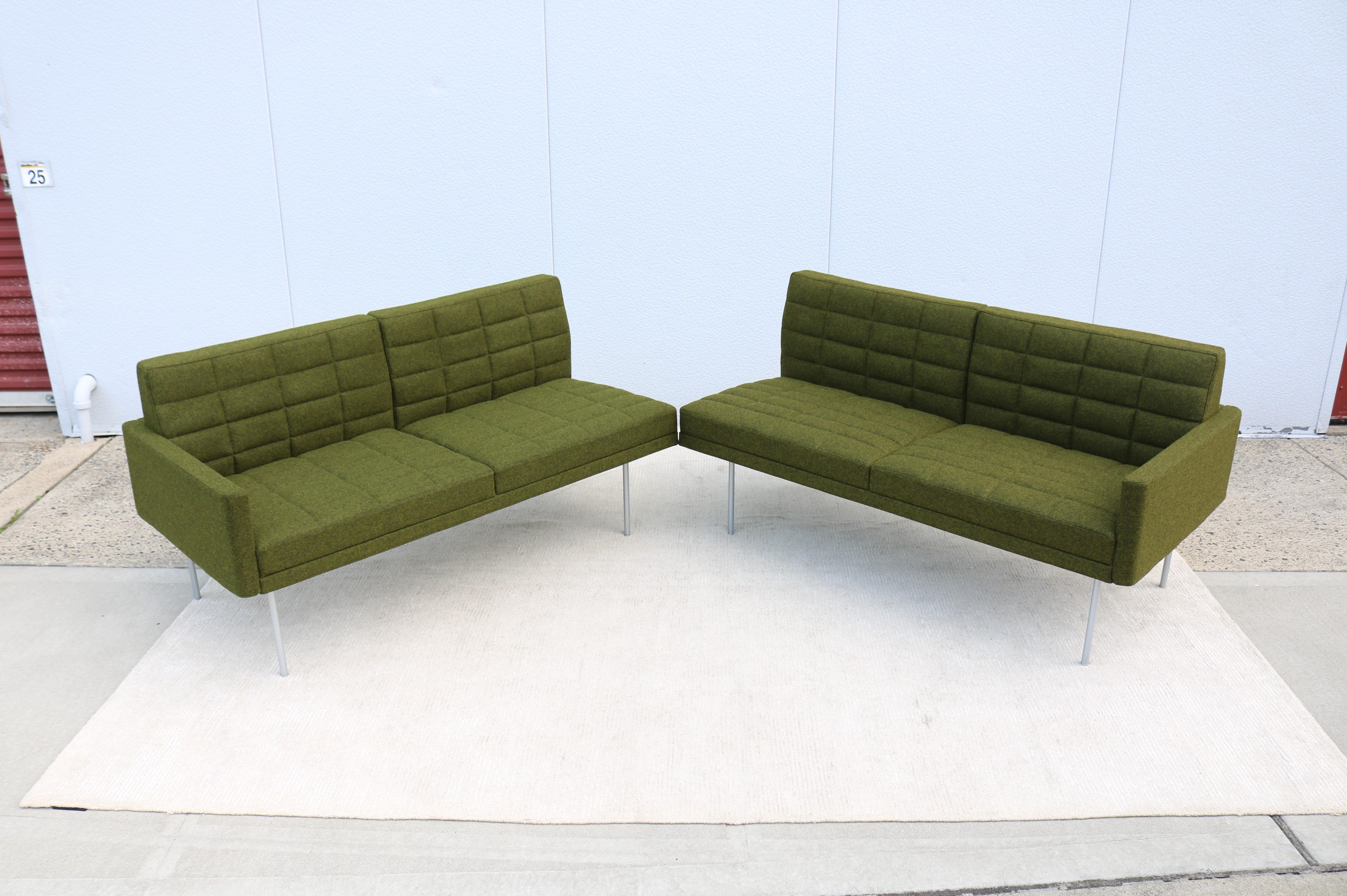 Mid-Century Modern Style Geiger Tuxedo Component Lounge 4 Seat Sofa or 2 Settees 3
