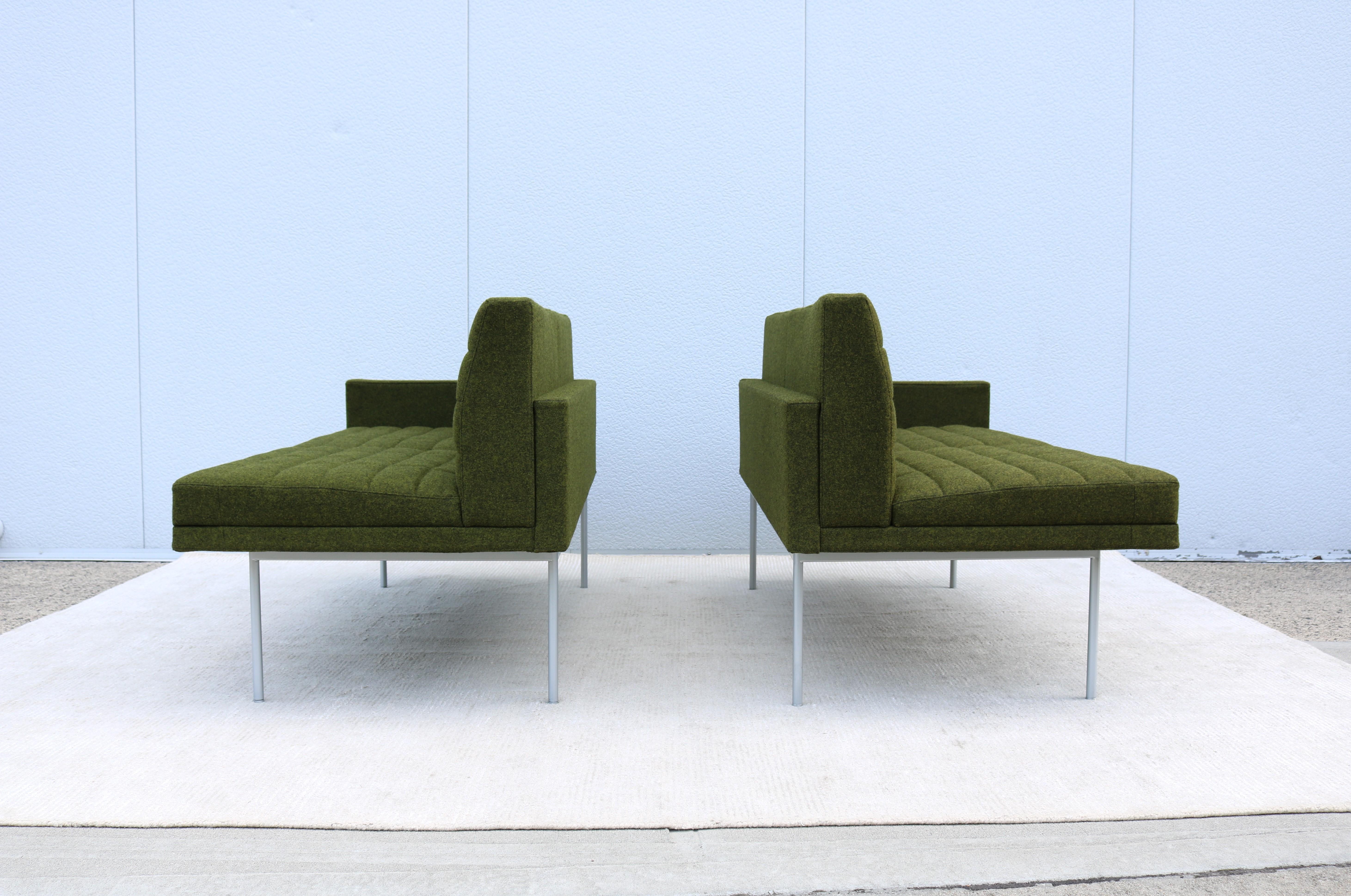 Mid-Century Modern Style Geiger Tuxedo Component Lounge 4 Seat Sofa or 2 Settees 8