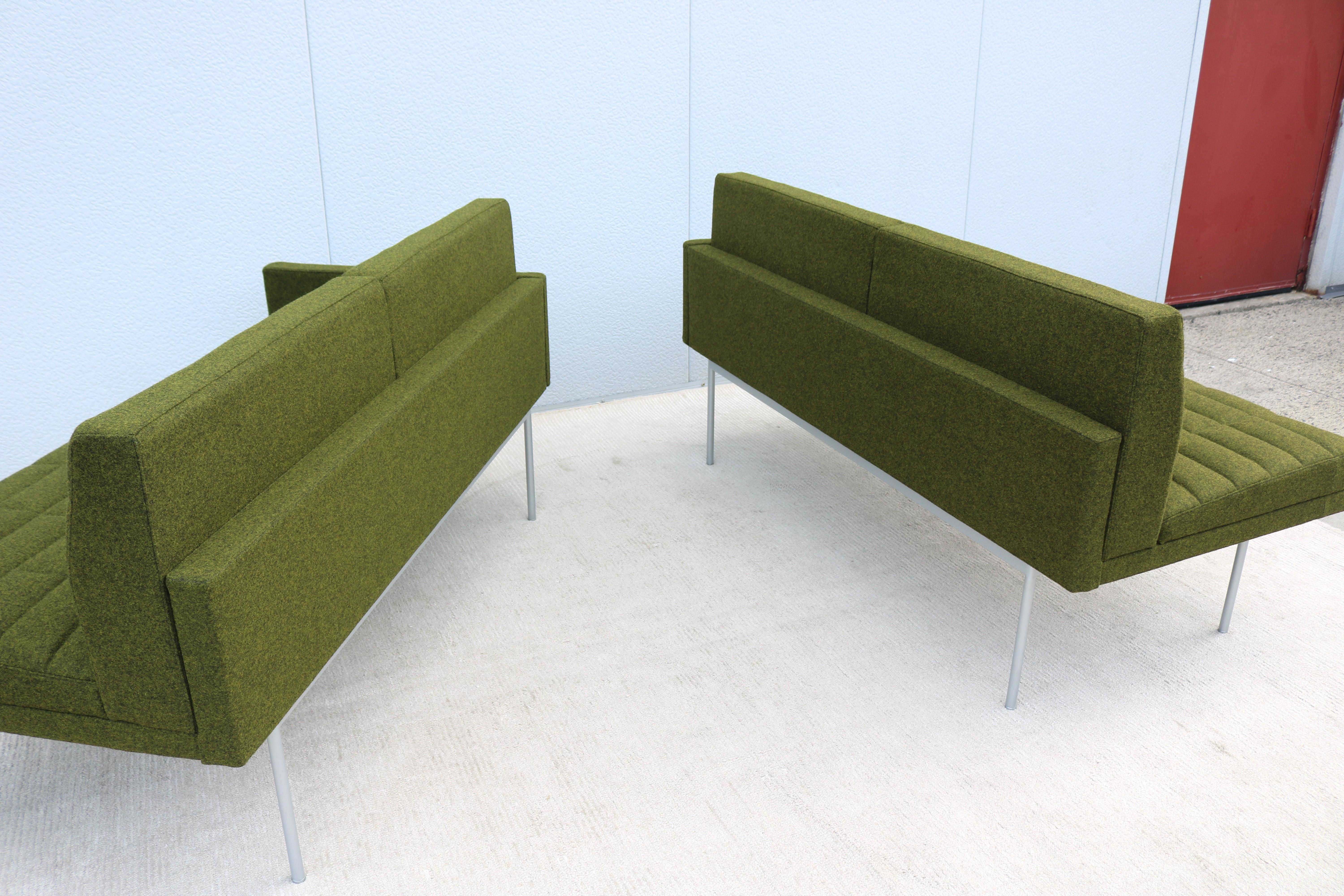 Mid-Century Modern Style Geiger Tuxedo Component Lounge 4 Seat Sofa or 2 Settees 9