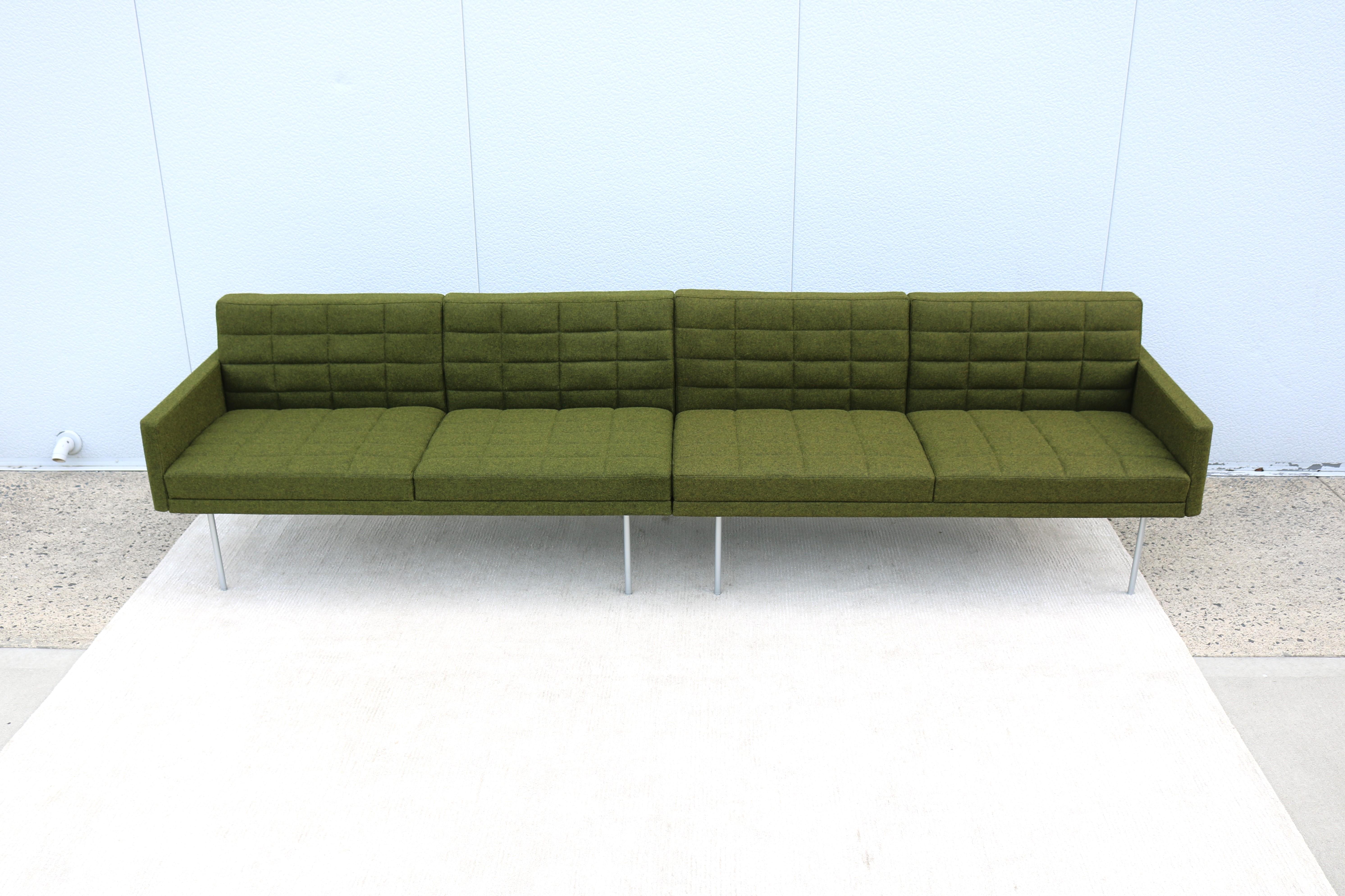 American Mid-Century Modern Style Geiger Tuxedo Component Lounge 4 Seat Sofa or 2 Settees