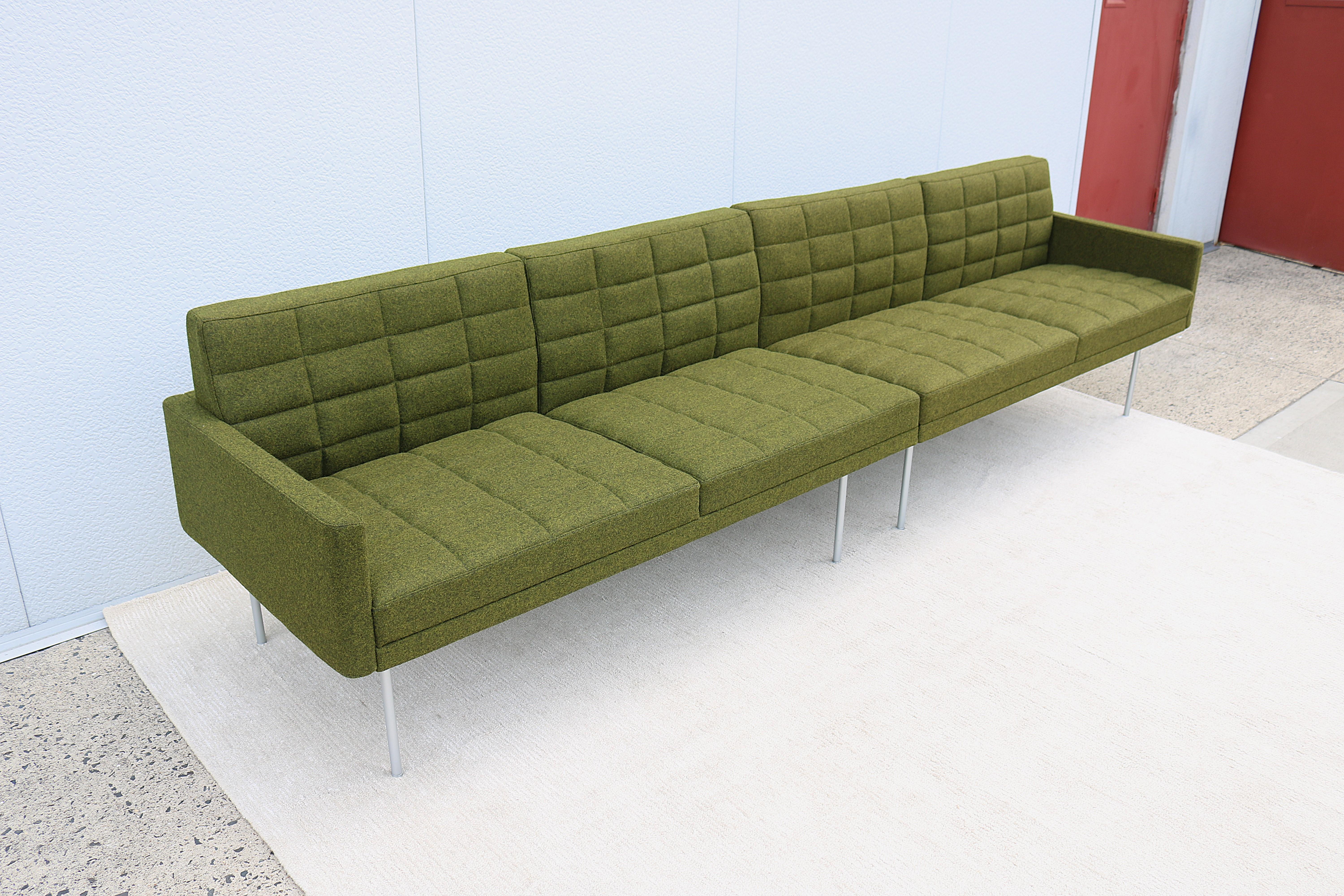 Mid-Century Modern Style Geiger Tuxedo Component Lounge 4 Seat Sofa or 2 Settees In Excellent Condition In Secaucus, NJ