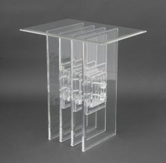 Postmodern Clear Acrylic Console Table