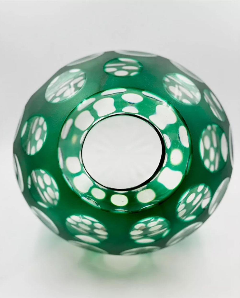 Fait main Vase en verre de style moderne du milieu du siècle dernier par Val Saint Lambert en vente