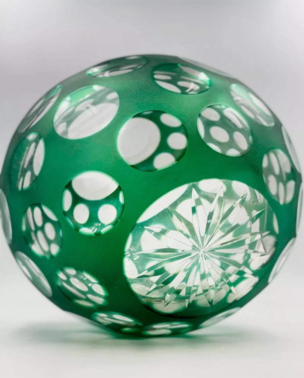 Vase en verre de style moderne du milieu du siècle dernier par Val Saint Lambert Bon état - En vente à Autonomous City Buenos Aires, CABA